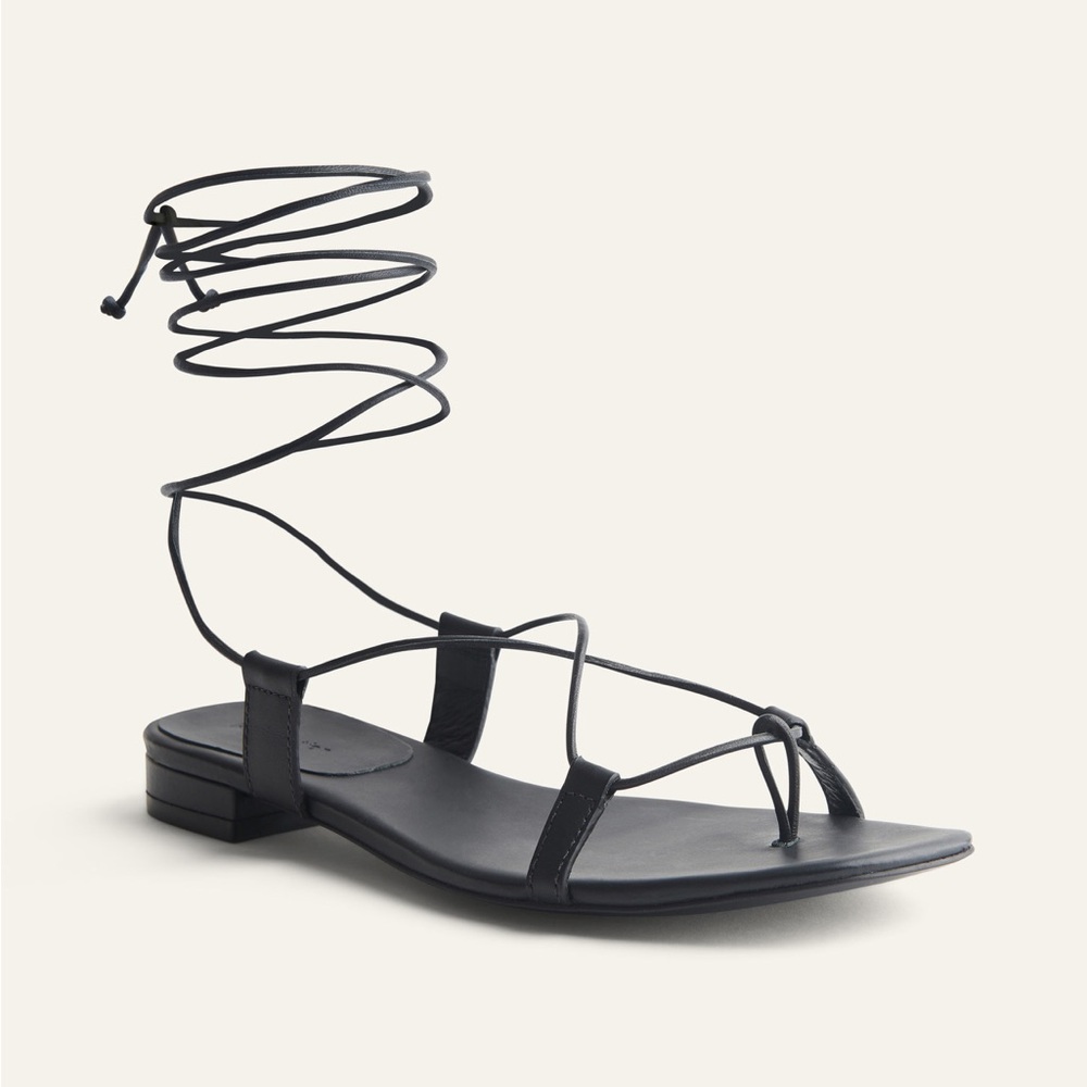 NWOB $148 Reformation Alize Lace Up Flat Sandal